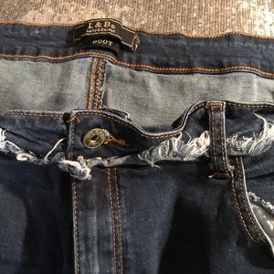 L & B lucky and blessed Size 22 distressed jeans